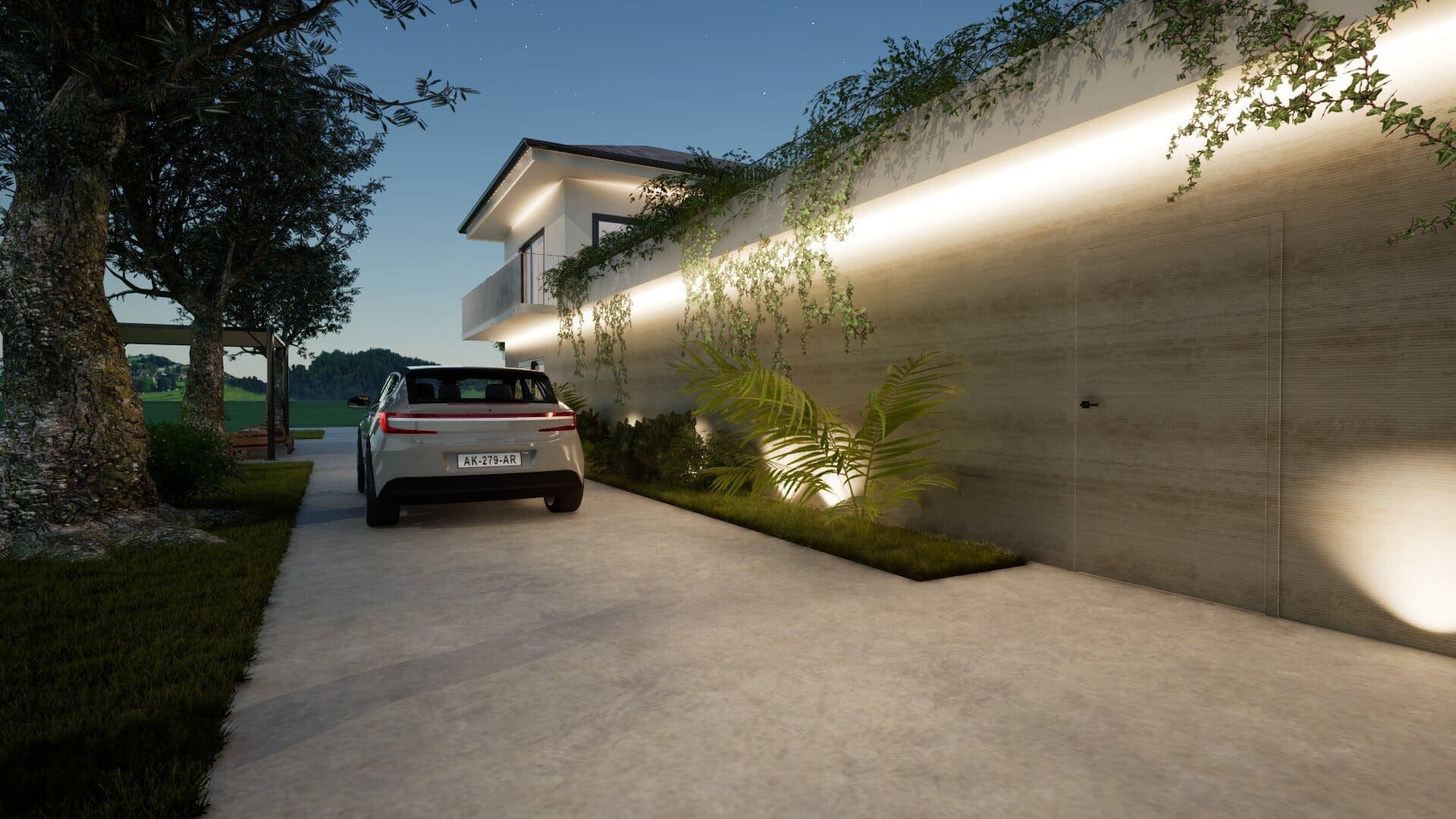 Render Viale d'Accesso